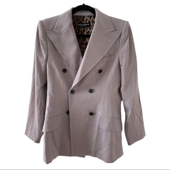 DOLCE & GABBANA Double Breasted Blazer Mauve Gray Jacket Size Medium? - Picture 11 of 12